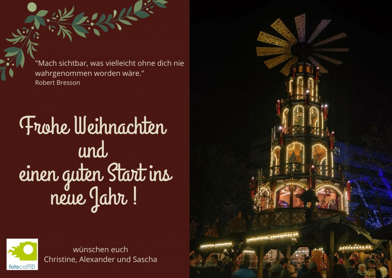 Frohe Weihnachten und guten Rutsch!